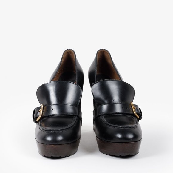 Marni Black Platform Buckle Loafer Pumps - Picture 2 of 9